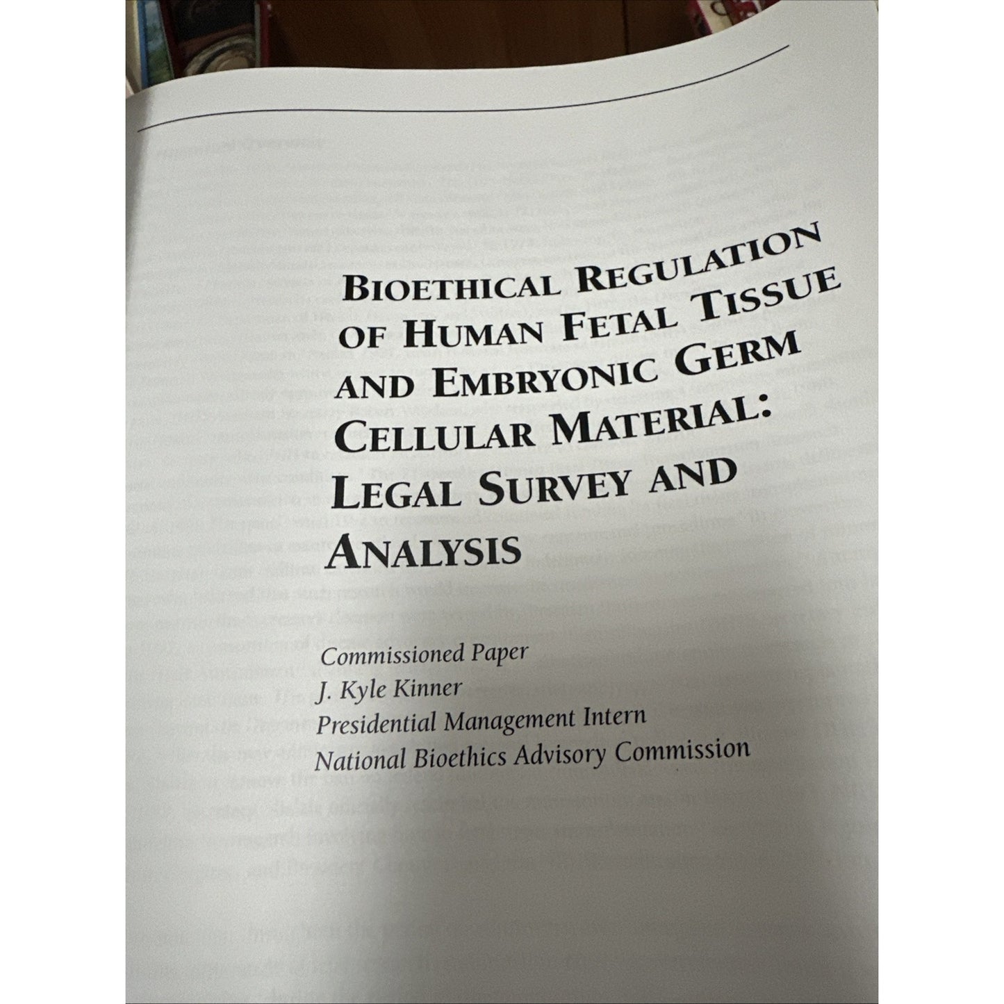 National Bioethics A - Ethical Issues in Human Stem Cell Research