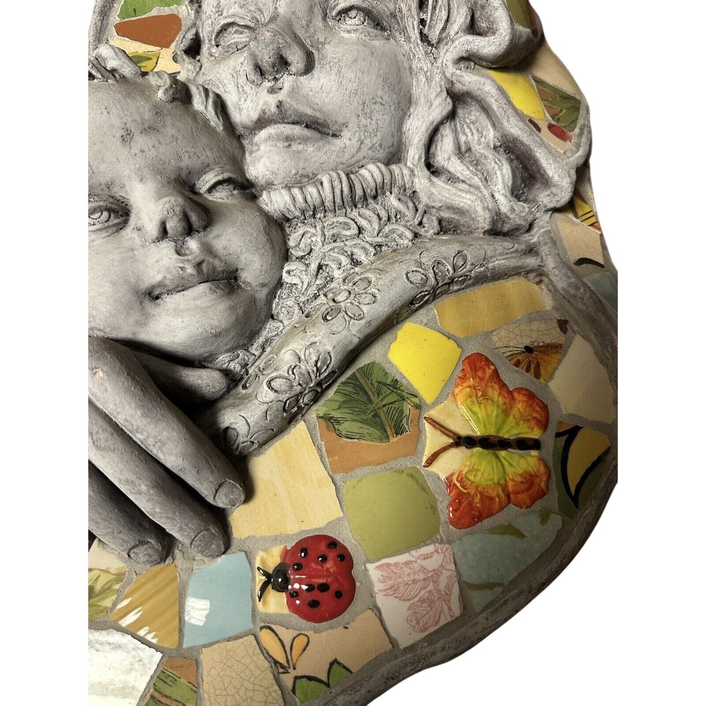 Mosaic Tile Wall Plaque Mother and Child Handmade