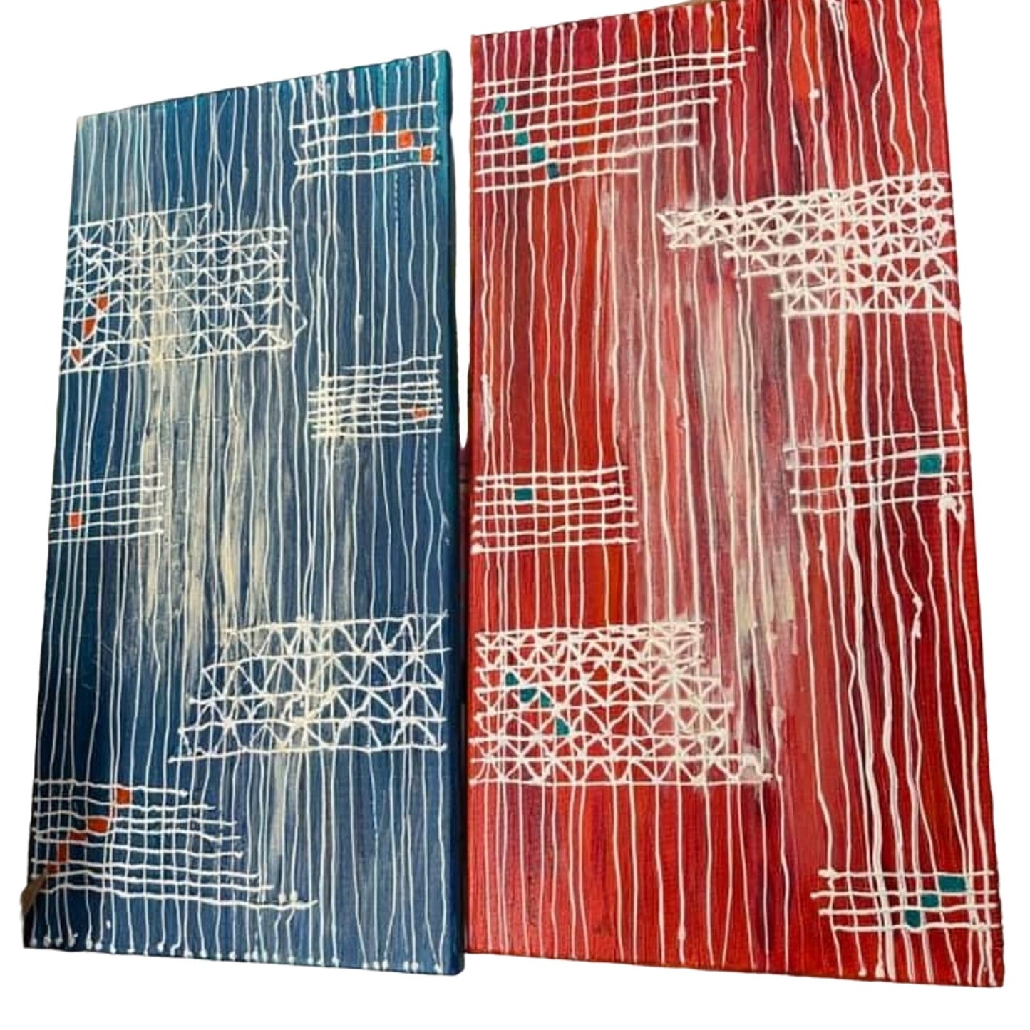 2 abstract painting canvas