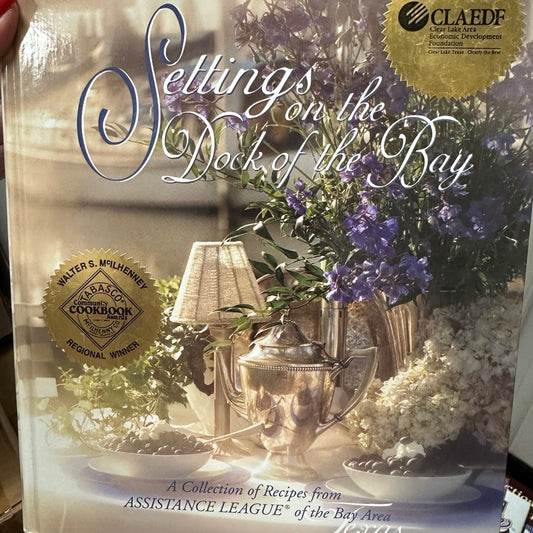 Settings on the Dock of the Bay Vintage Cookbook Hardback