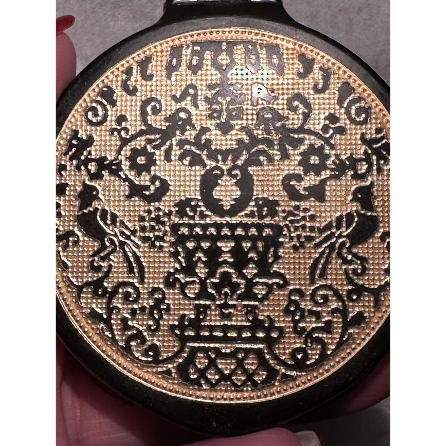 1960s Revlon Love Pat Ornate Golden Birds Compact Vintage