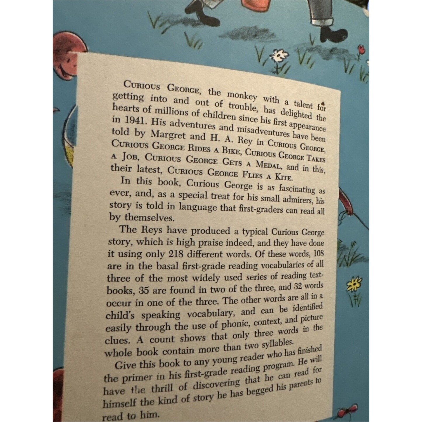 Vintage Curious George Flies A Kite Book 1958 - Margret Rey - Great Condition