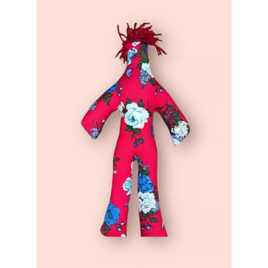 Floral dammit plush doll. 13 inch.