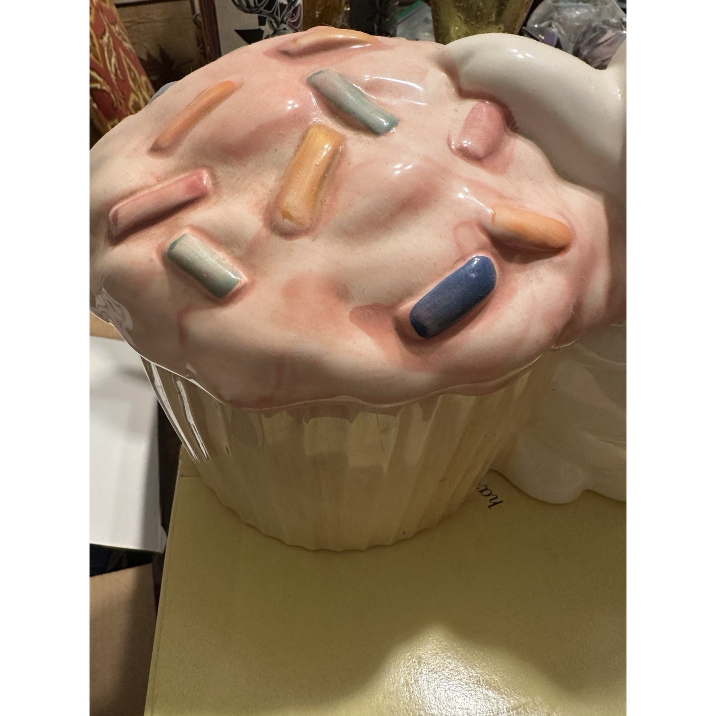 Vintage Pillsbury Doughboy 1992 Poppin'Fresh Funfetti Cookie Jar 10"x7"x10" EUC