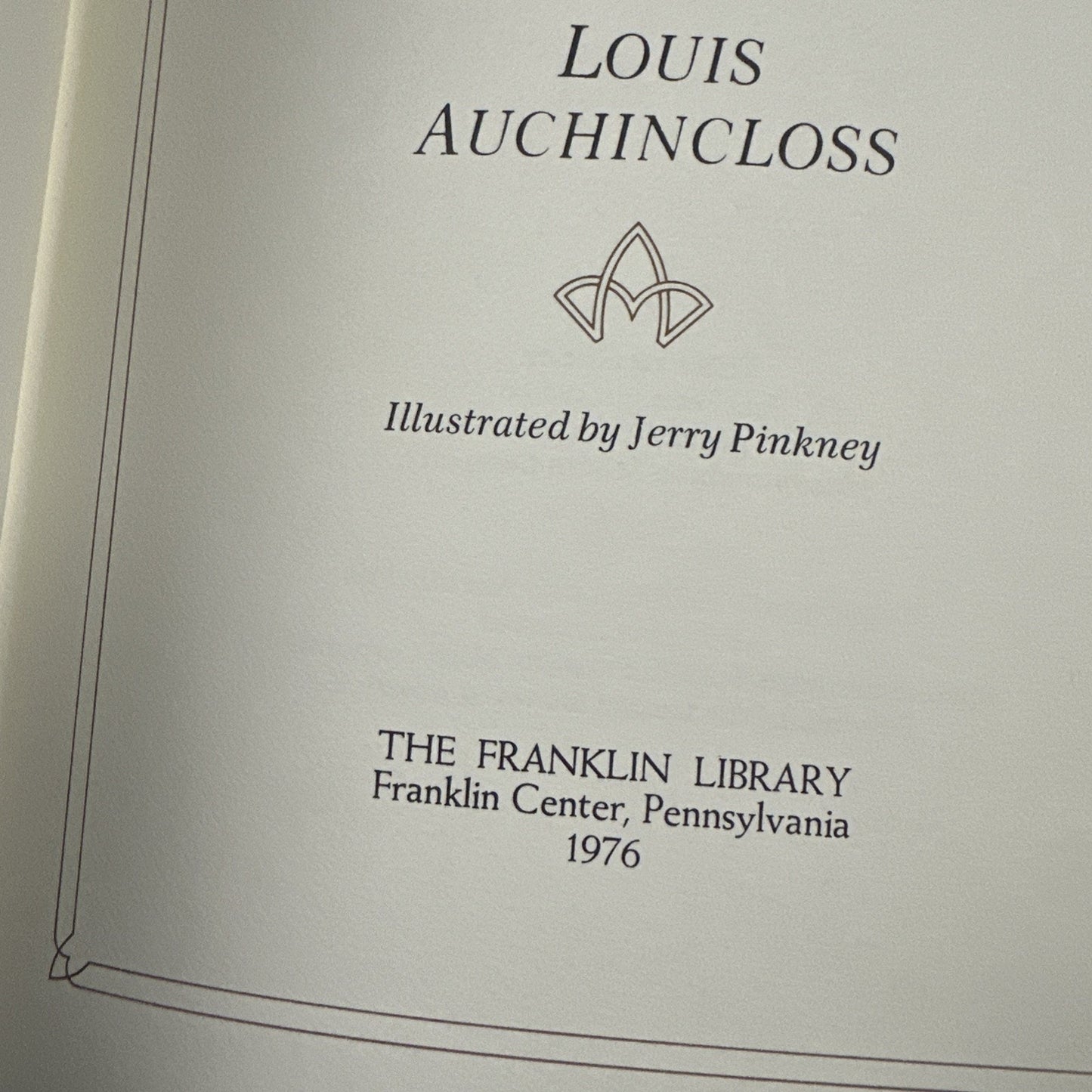 “The Winthrop Covenant” By Louis Auchincloss, The Franklin Library FIRST EDITION