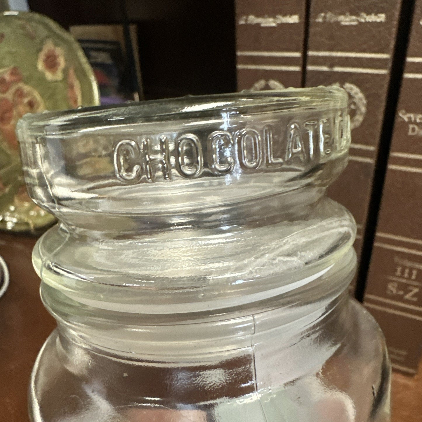 Vintage M&M 1984 LA Olympics Commemorative Glass Candy Jar With Lid Stopper