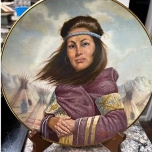 Sacajawea" Limited Edition Plate Gregory Pirello artist.