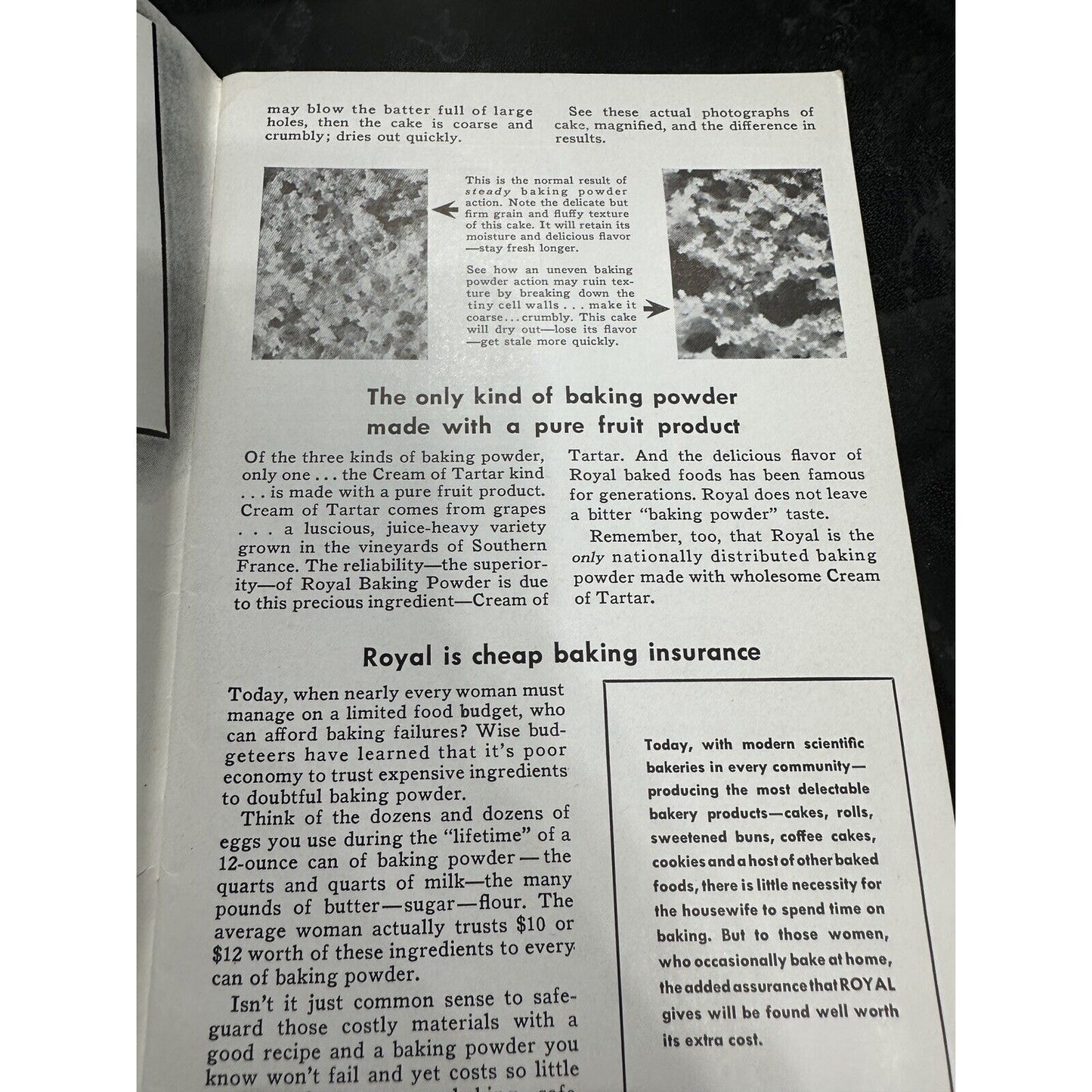 Vintage Royal Baking Powder Cook Book 1940 Paperback 64 pages