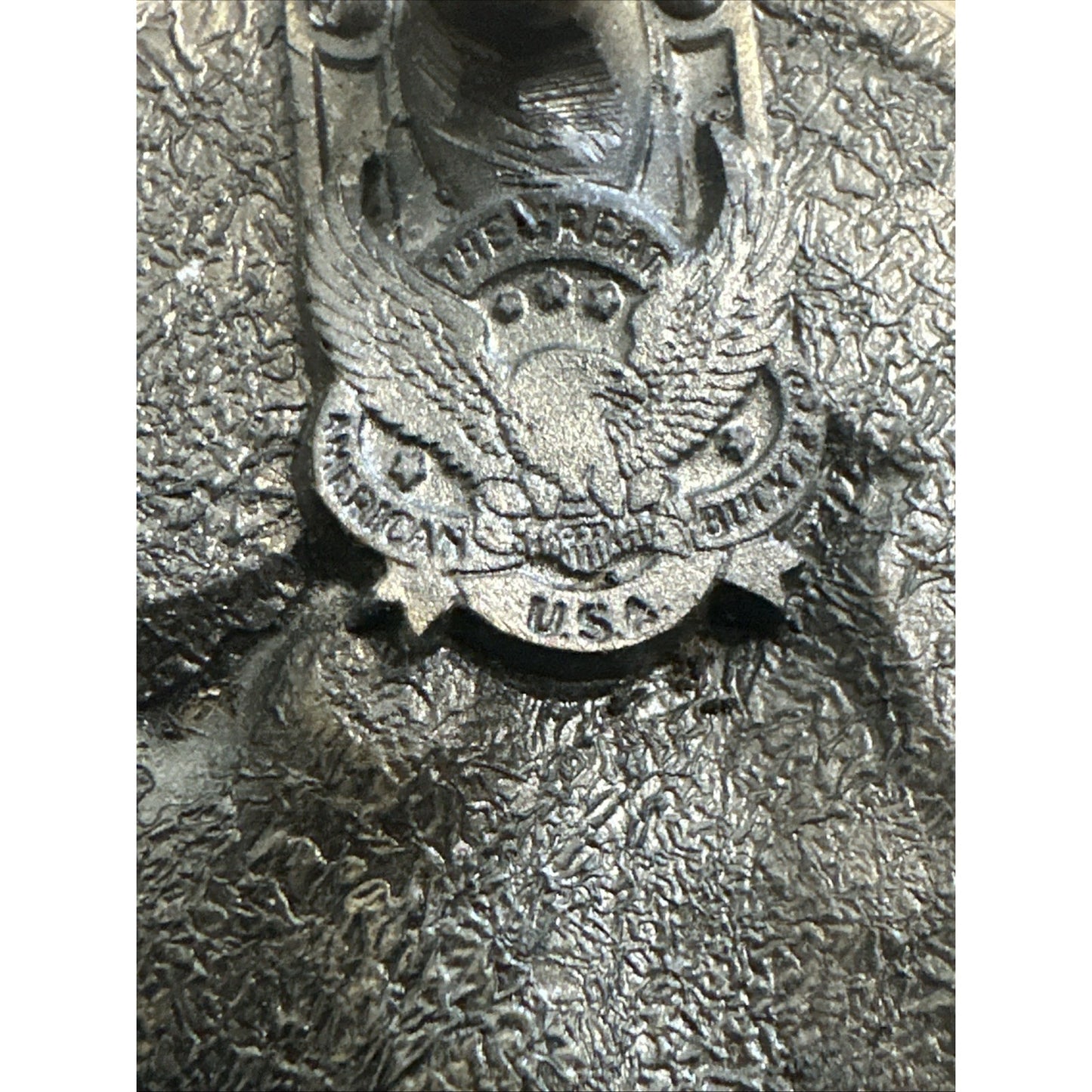 Vintage 70s Crown Royal 1889 The Spirit of Texas Belt Buckle.