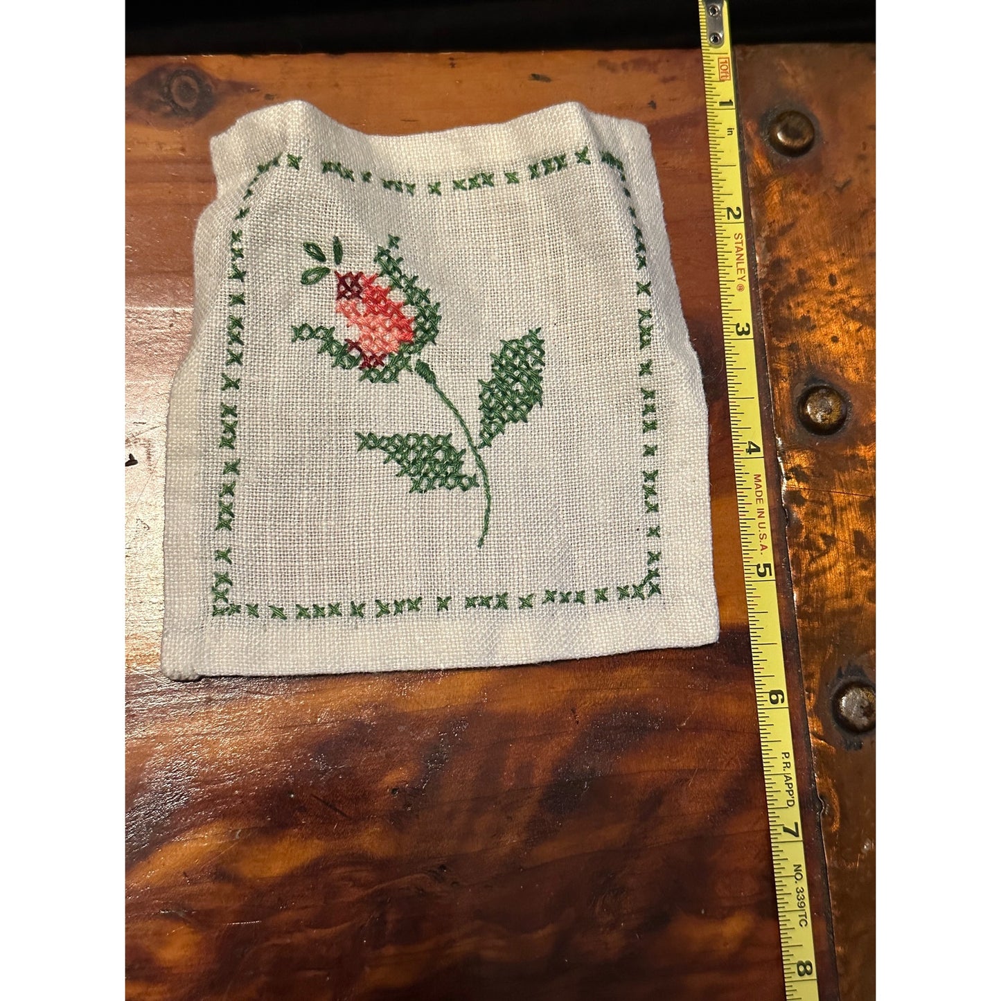 Vintage Rose  linen set, placemats,  napkins, coasters, embroidered linen