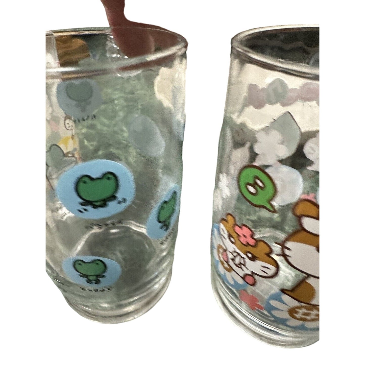 Corocorokuririn Glass Cup Set of 3 Retro Super Rare Corocorokuririn