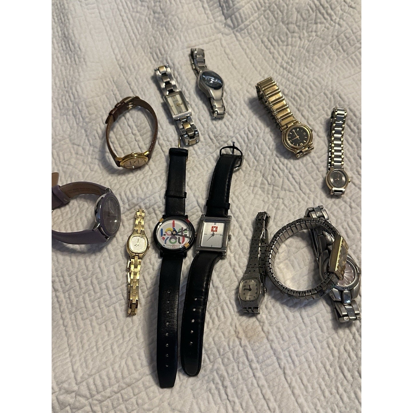 12 Vintage Women's Watches Gold Tones Estate Sale Lot Untested