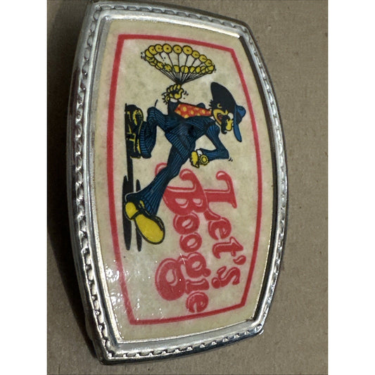 R. Robert Crumb Let's Boogie 1970s Belt Buckle Colored Art