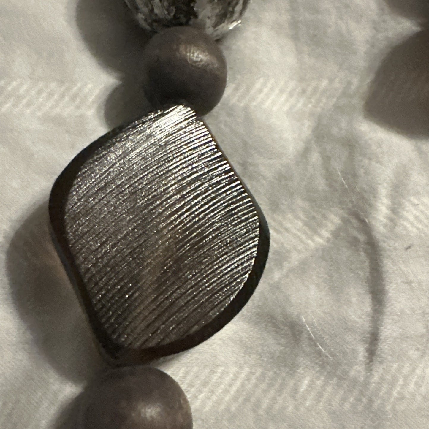 Vintage Agate Quartz Stone Polished Natural Chunky Statement Necklace