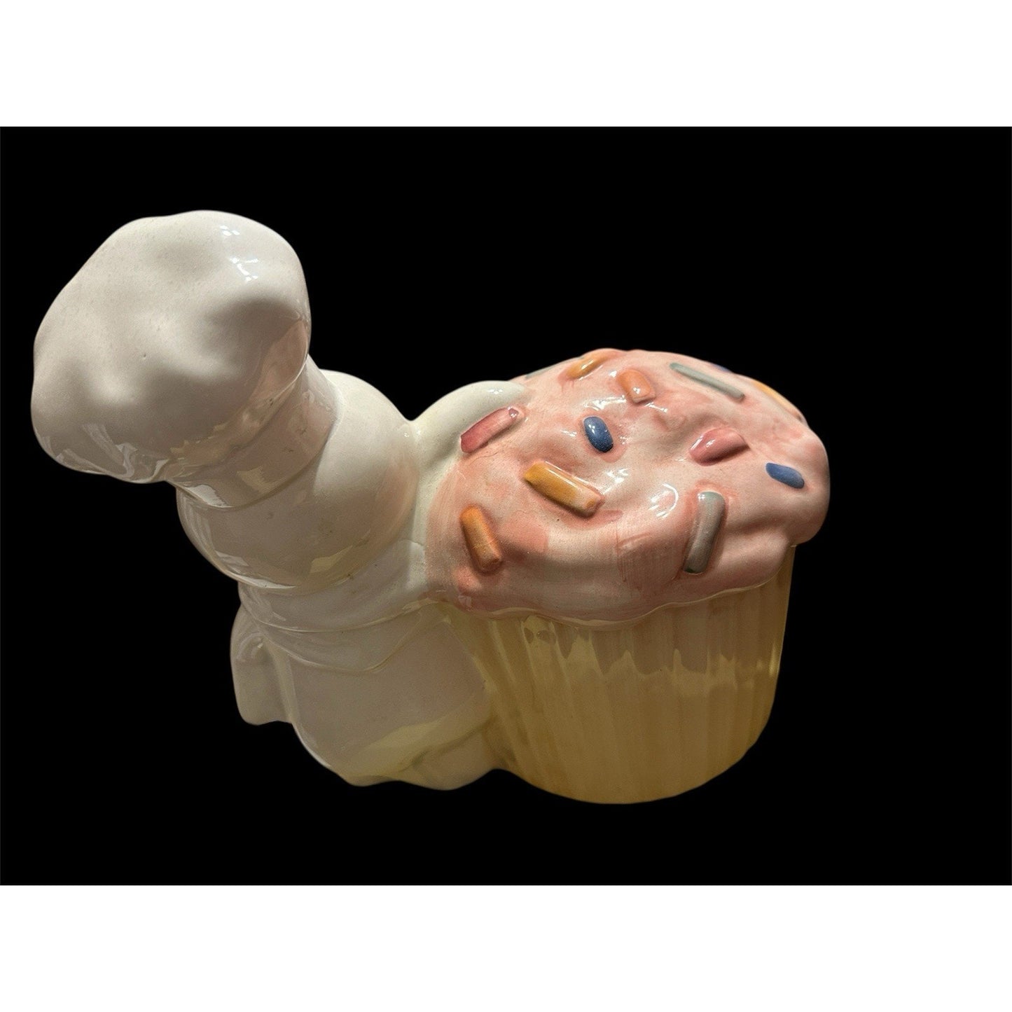 Vintage Pillsbury Doughboy 1992 Poppin'Fresh Funfetti Cookie Jar 10"x7"x10" EUC