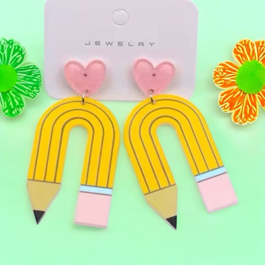 Pencil Teacher Back To School Earrings!