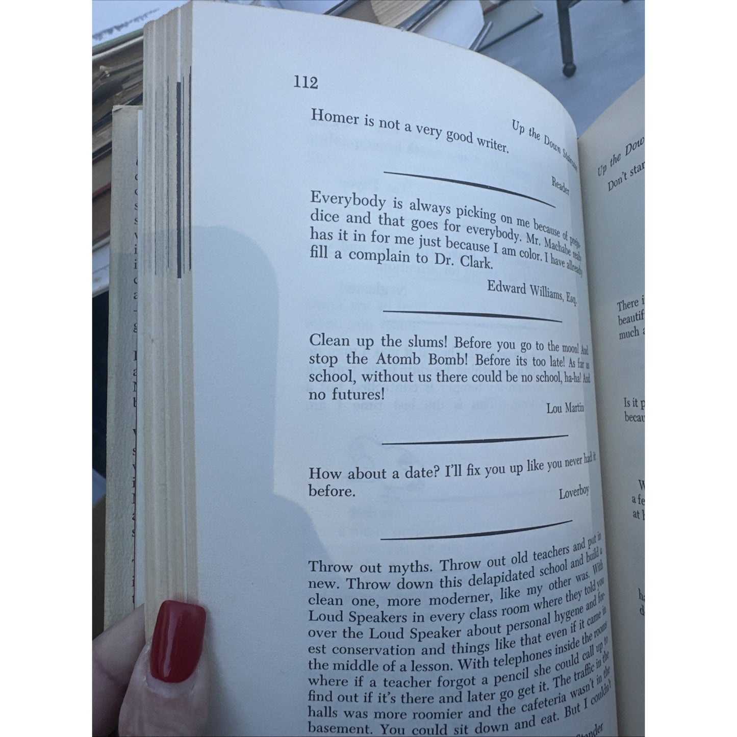 Up the down staircase book, sixth printing 1965 by Bel Kaufman