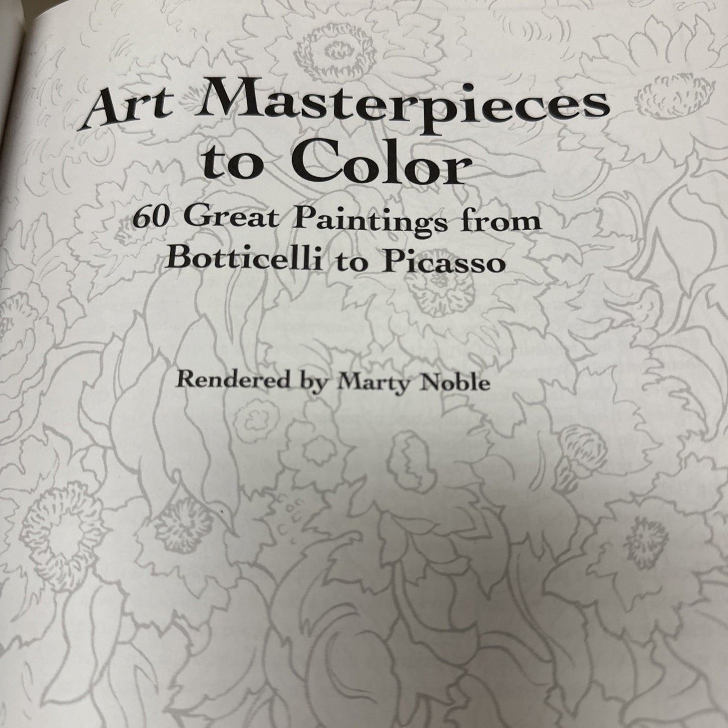 Art Masterpieces to Colour: 60 Great Paintings from Botticelli to Piccasso (Dove