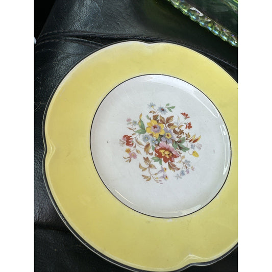 Hammersley & Co England Saucer Yellow With Flowers