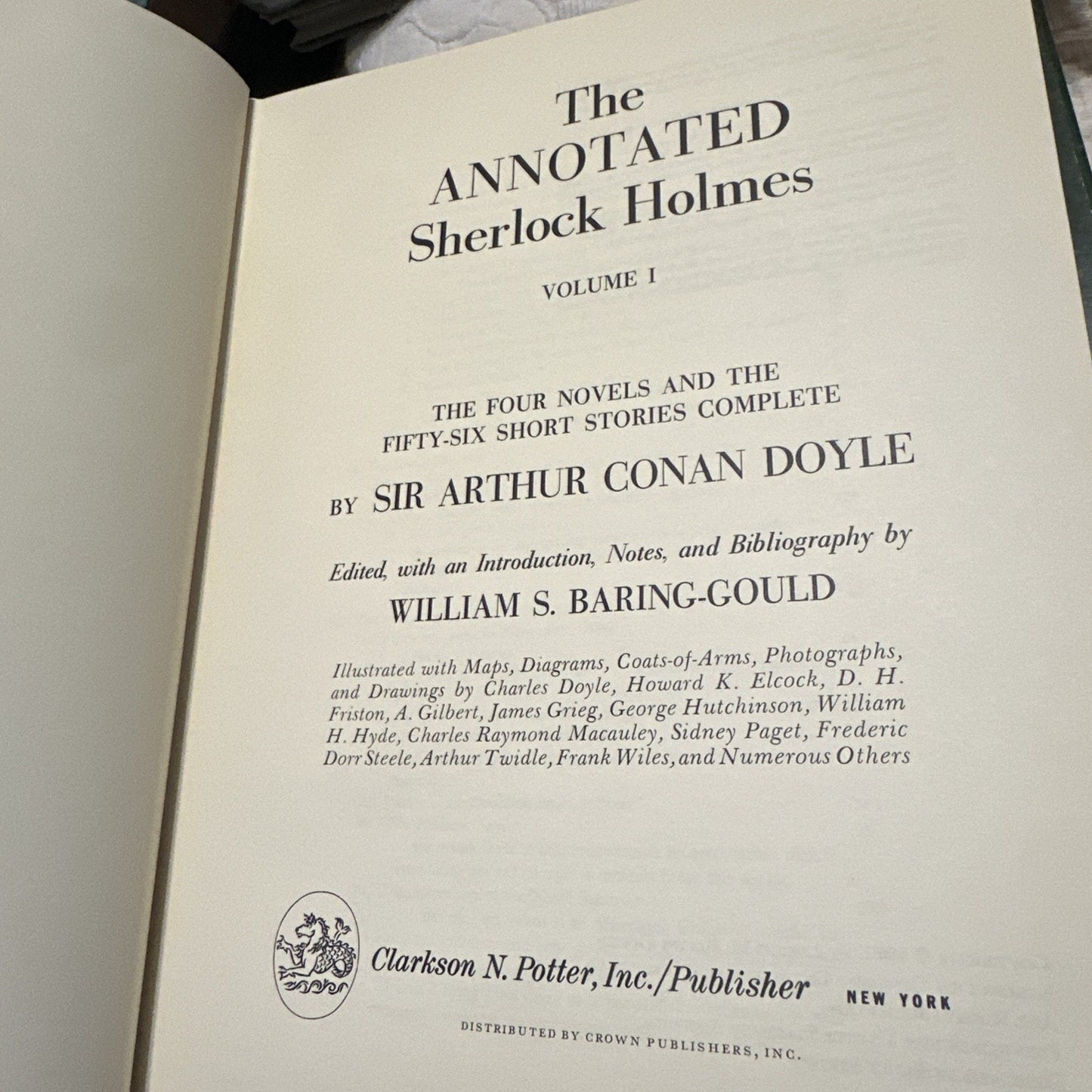 VTG 1967 2ND ED THE ANNOTATED SHERLOCK HOLMES VOL. 1/2 by SIR ARTHUR CONAN DOYLE