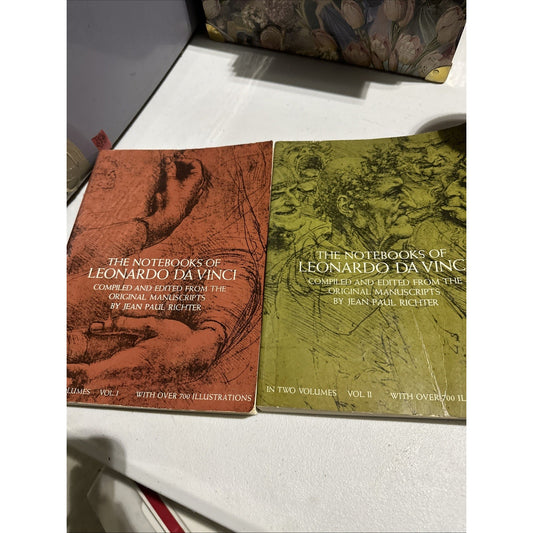 Notebooks of Leonardo Da Vinci - Two Volume Set by Jean Richter (1970, Trade)