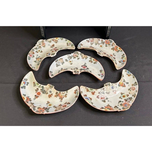 5 floral bone dishes bone china