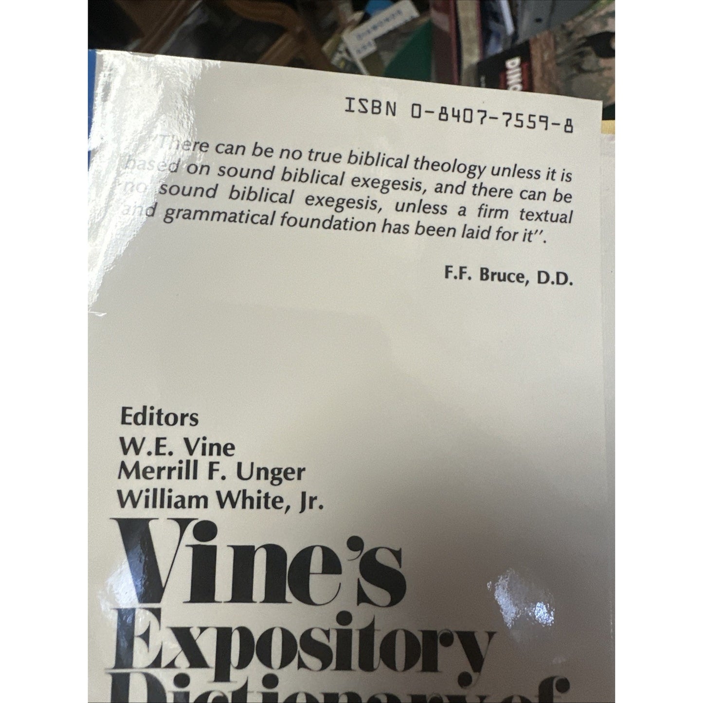 Vine's Expository Dictionary of Biblical Words (HB w/DC, Nelson, 1985)