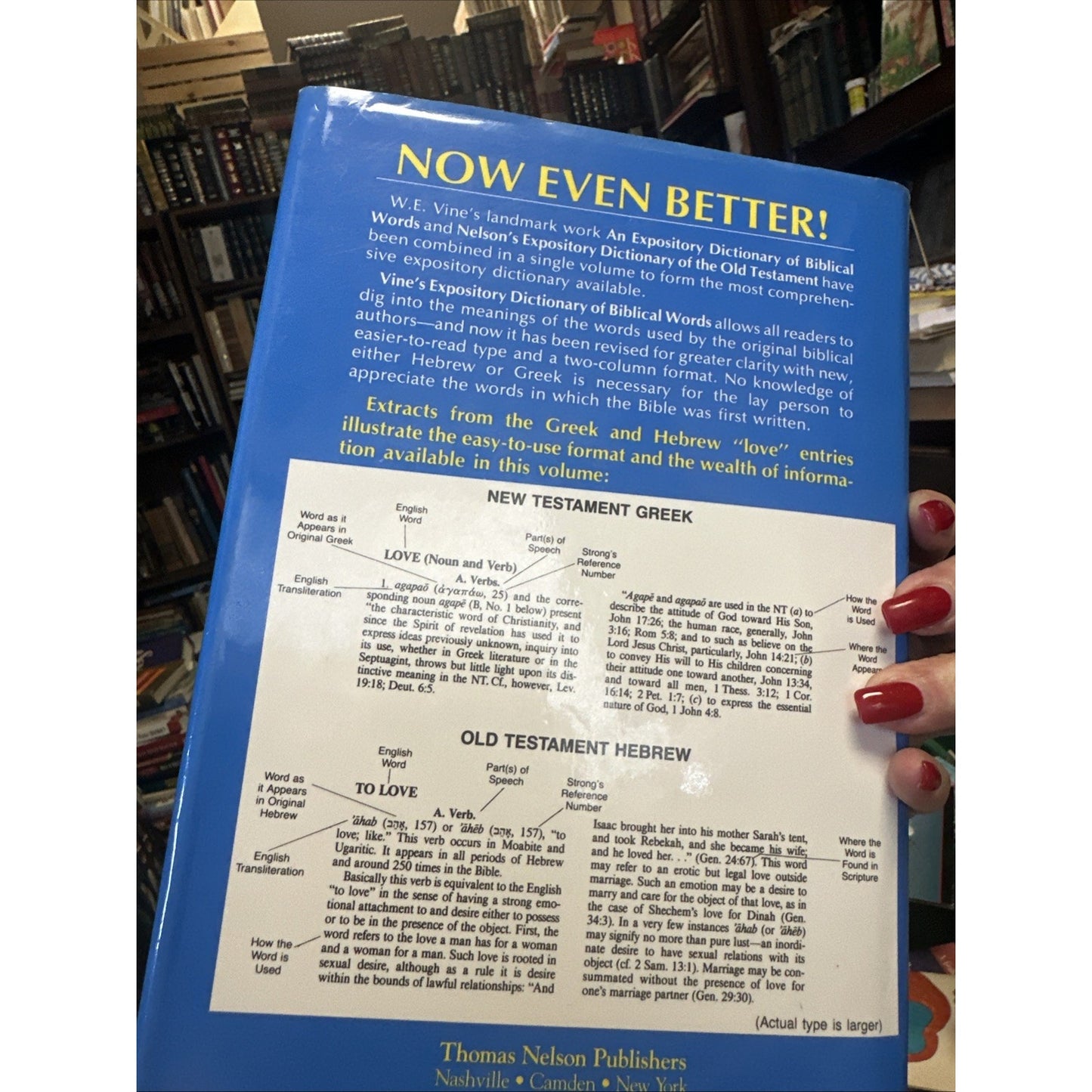 Vine's Expository Dictionary of Biblical Words (HB w/DC, Nelson, 1985)