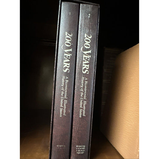 200 Years Bicentennial Illustrated History United States HC Box Set VTG 1973