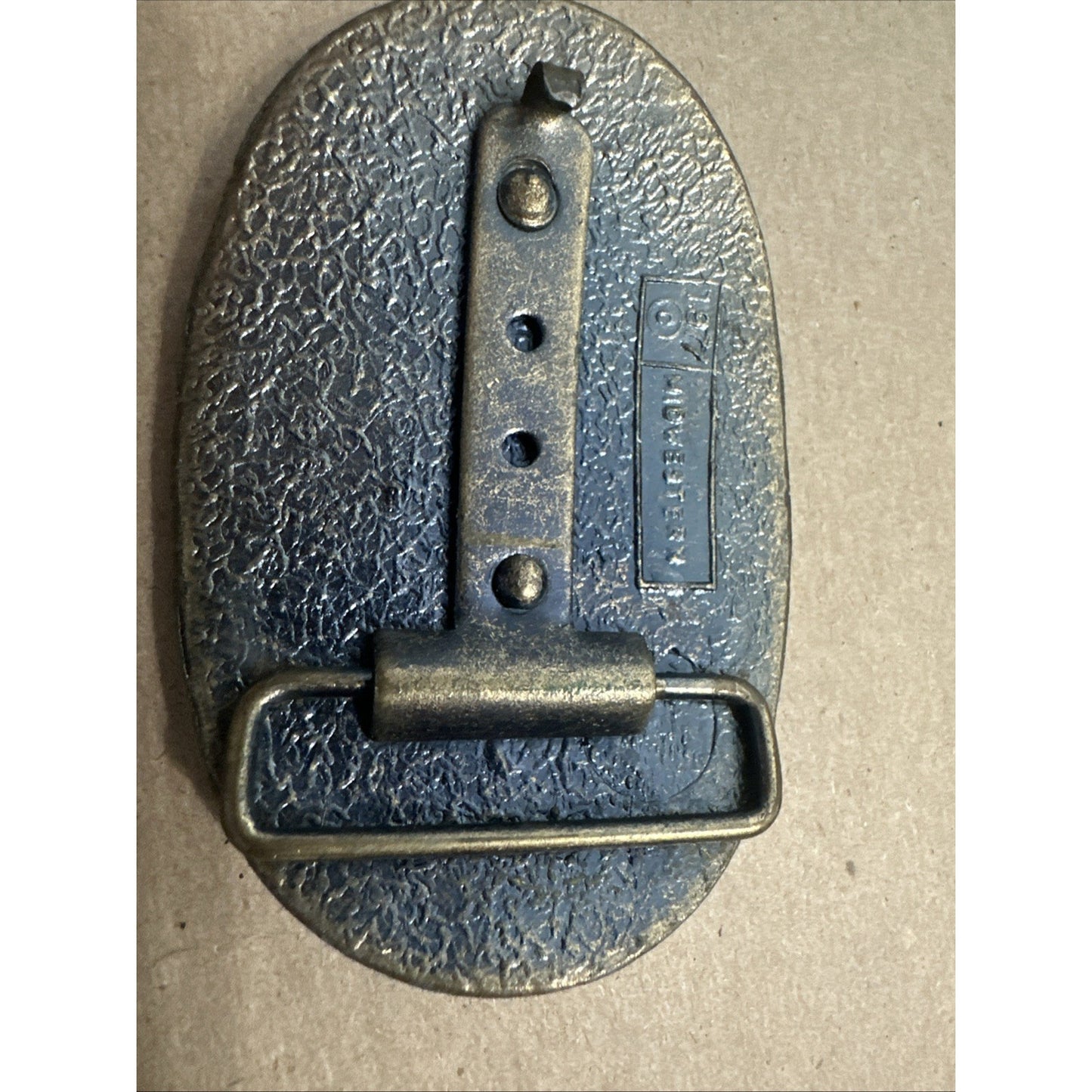 Vintage 1977 Boston Midwestern Belt Buckle L.A CAL