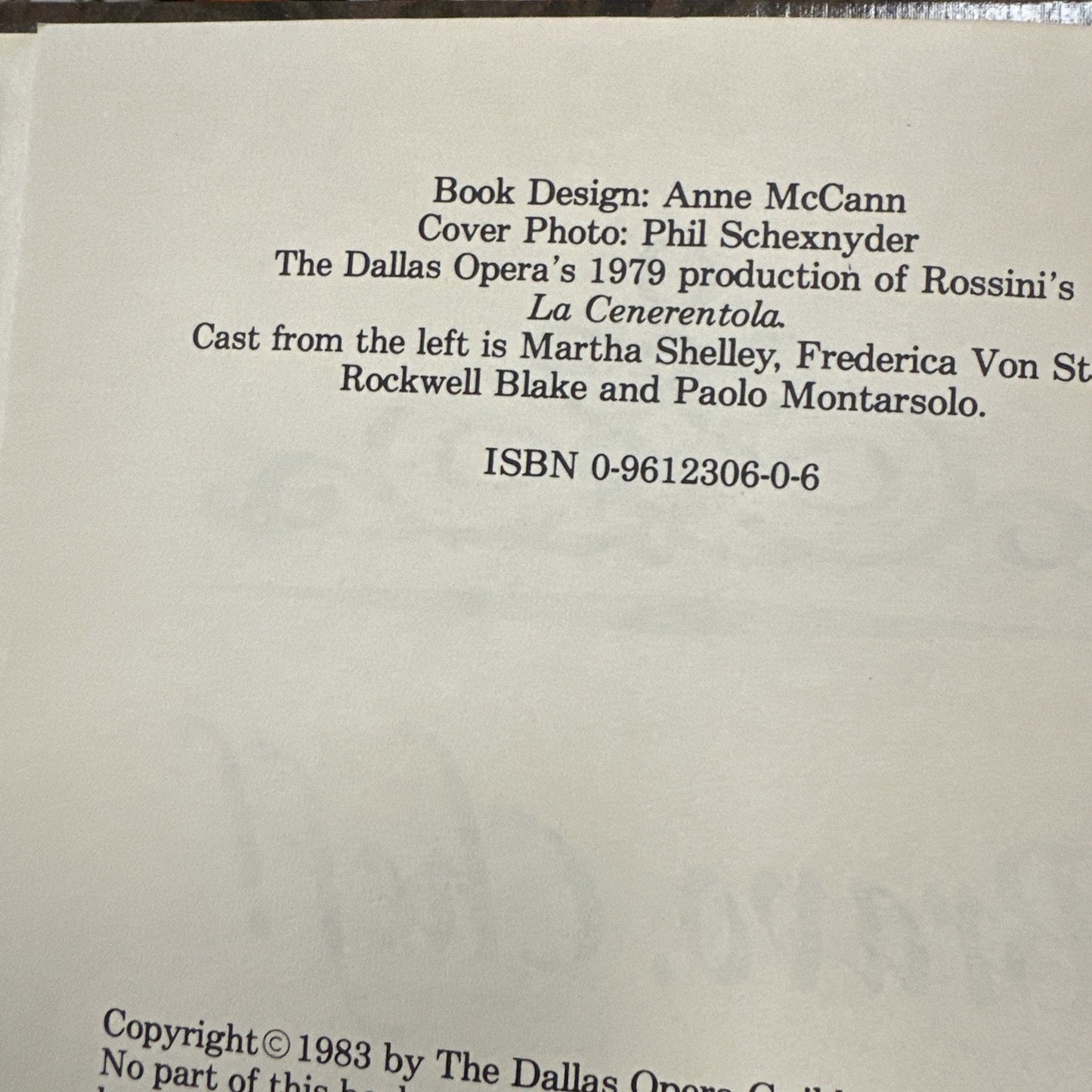Bravo, Chef! The Dallas Opera Guild Cookbook 1983 Vintage Recipes