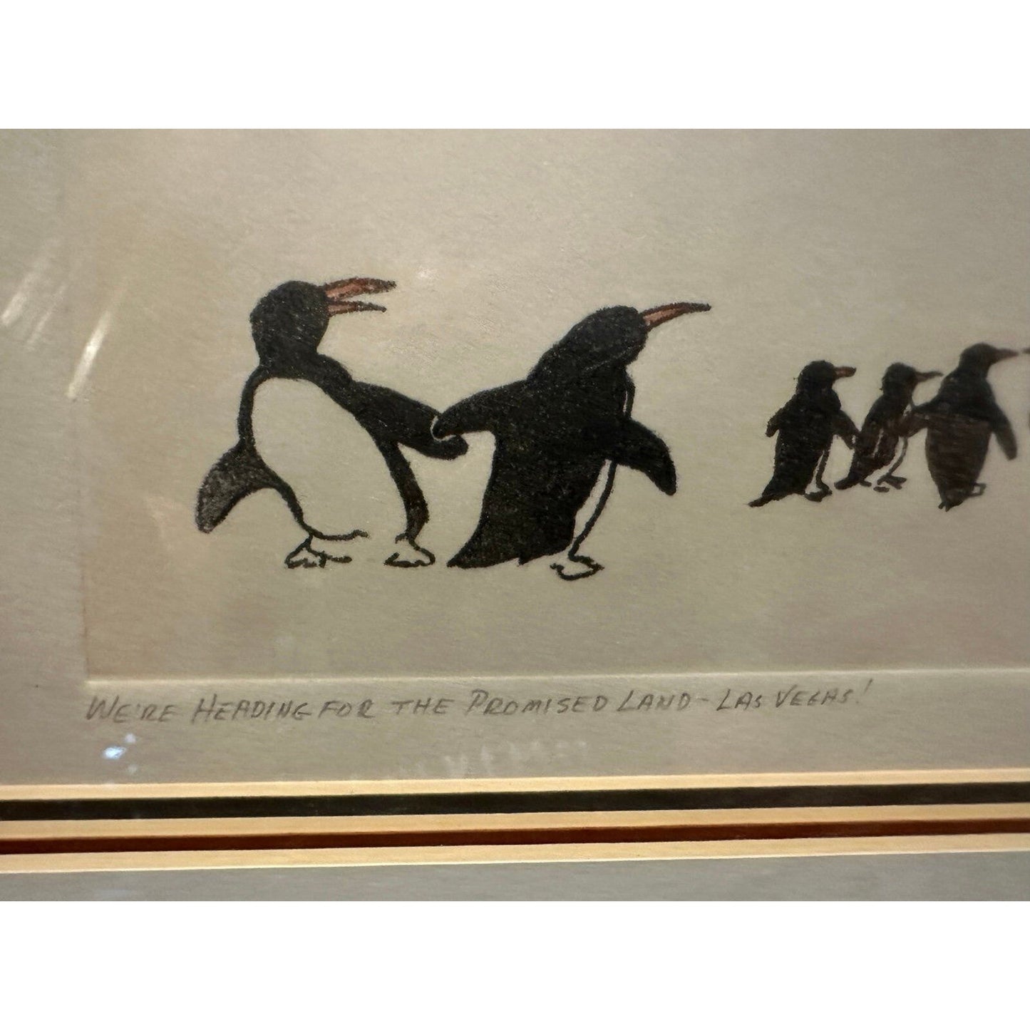 20 x 10 penguin art we’re headed to the promised Land signed Angie 209/400