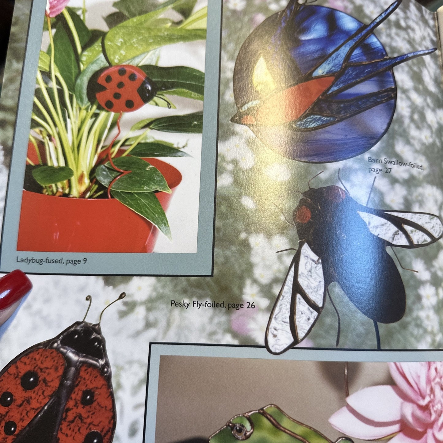 CKE Garden Art in Glass by Leslie Gibbs Stained Design Pattern Book 2001 OOP