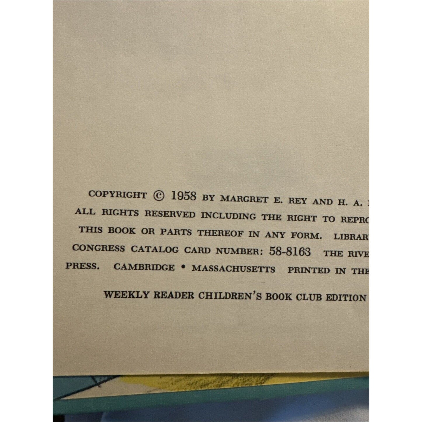 Vintage Curious George Flies A Kite Book 1958 - Margret Rey - Great Condition