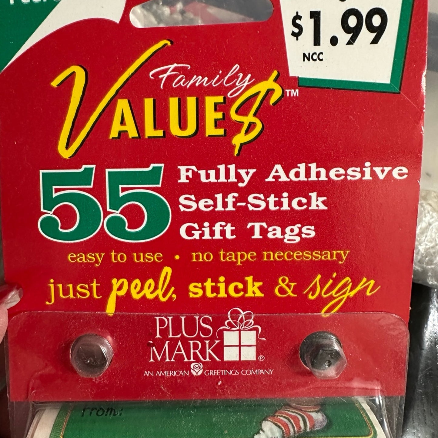 Vintage peel & stick Christmas Gift Tags