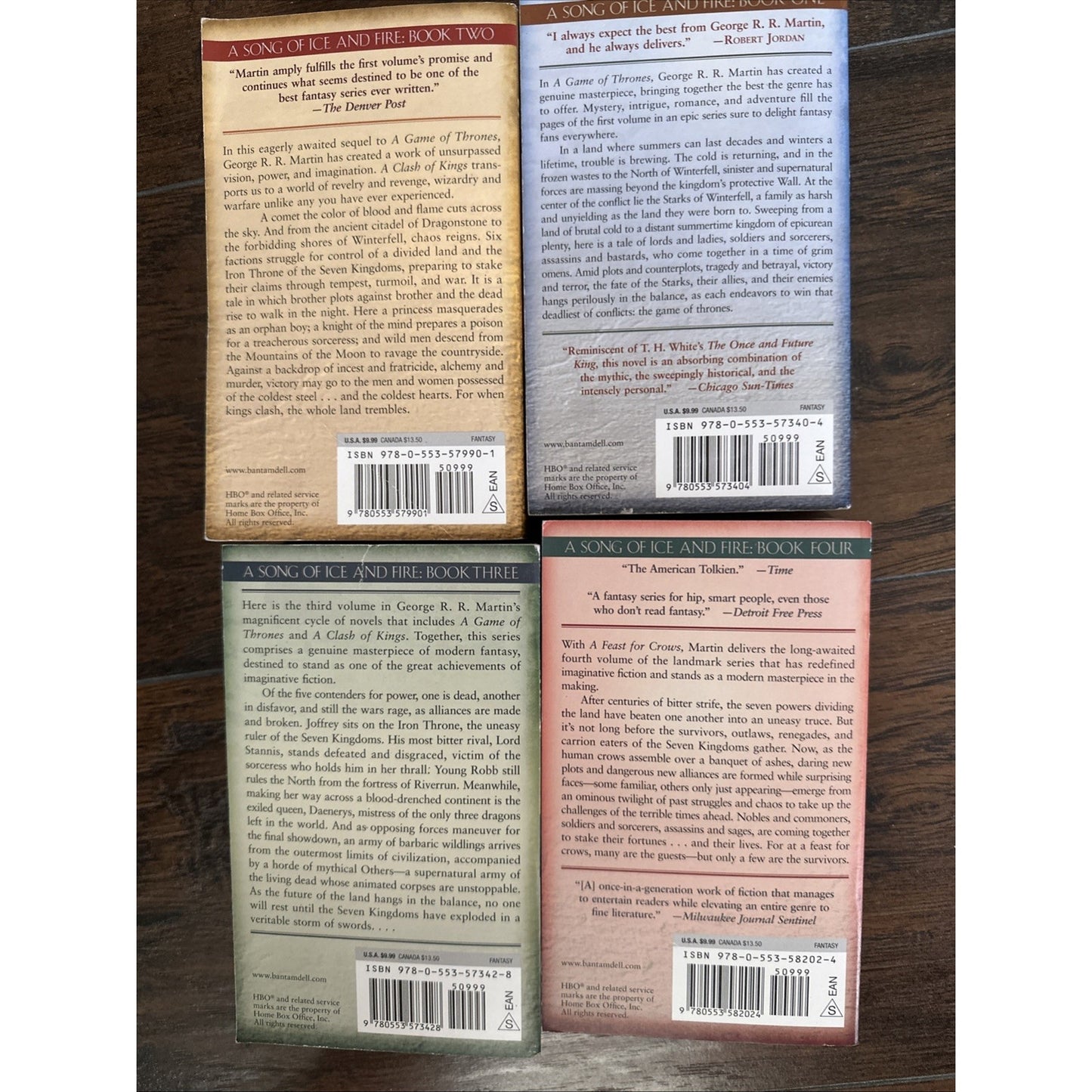 A Song of Ice and Fire 1-4: Game of Thrones, Clash of King by George R.R. Martin