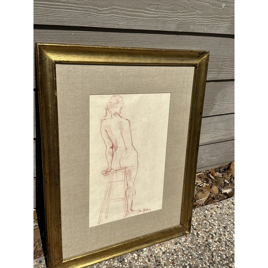 Mcm Original Sketch Still Life Nude Signed J Whay? Rare One Of A Kind