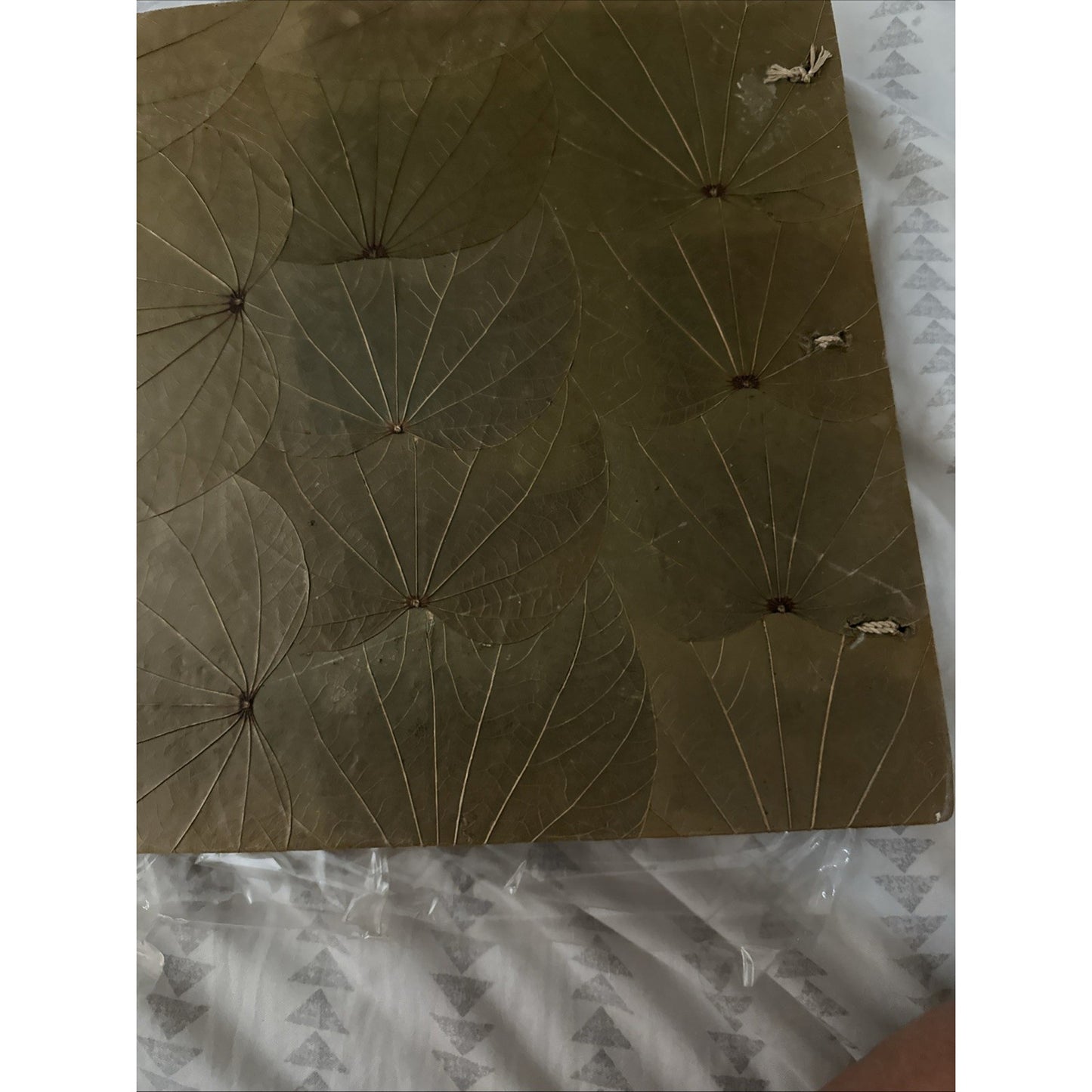 VTG Handmade Banana Leaf Jamaica Photo Album Tiki Wood Scrapbook One Of A Kind