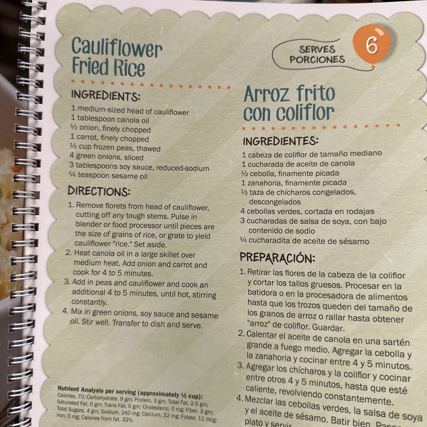 Lets cook Together Vamos a Cocinar Juntos Recipe Family Cookbook English Spanish