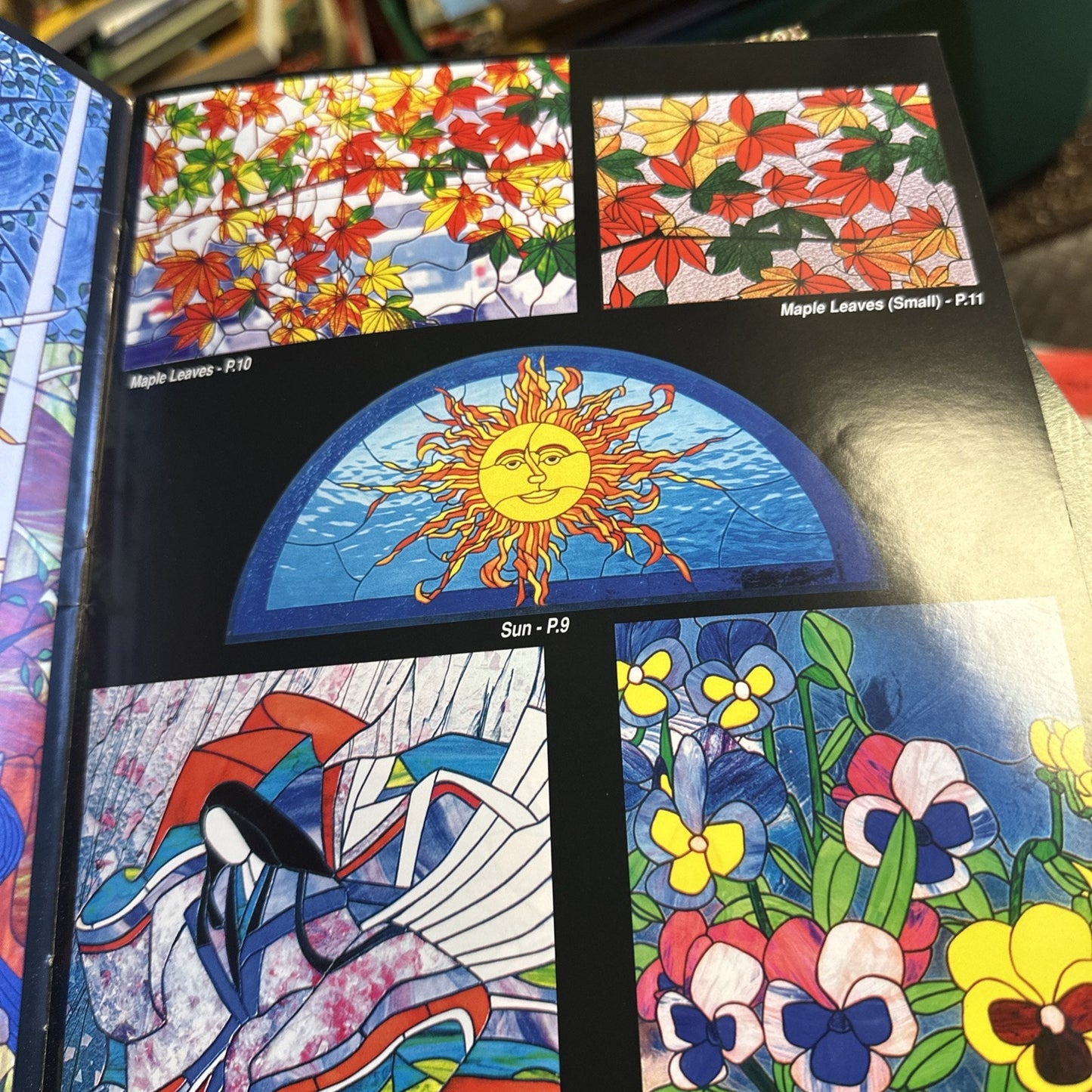 Stained Glass Pattern Book: Aanraku Eclectic Stained Glass Pattern Volume 9