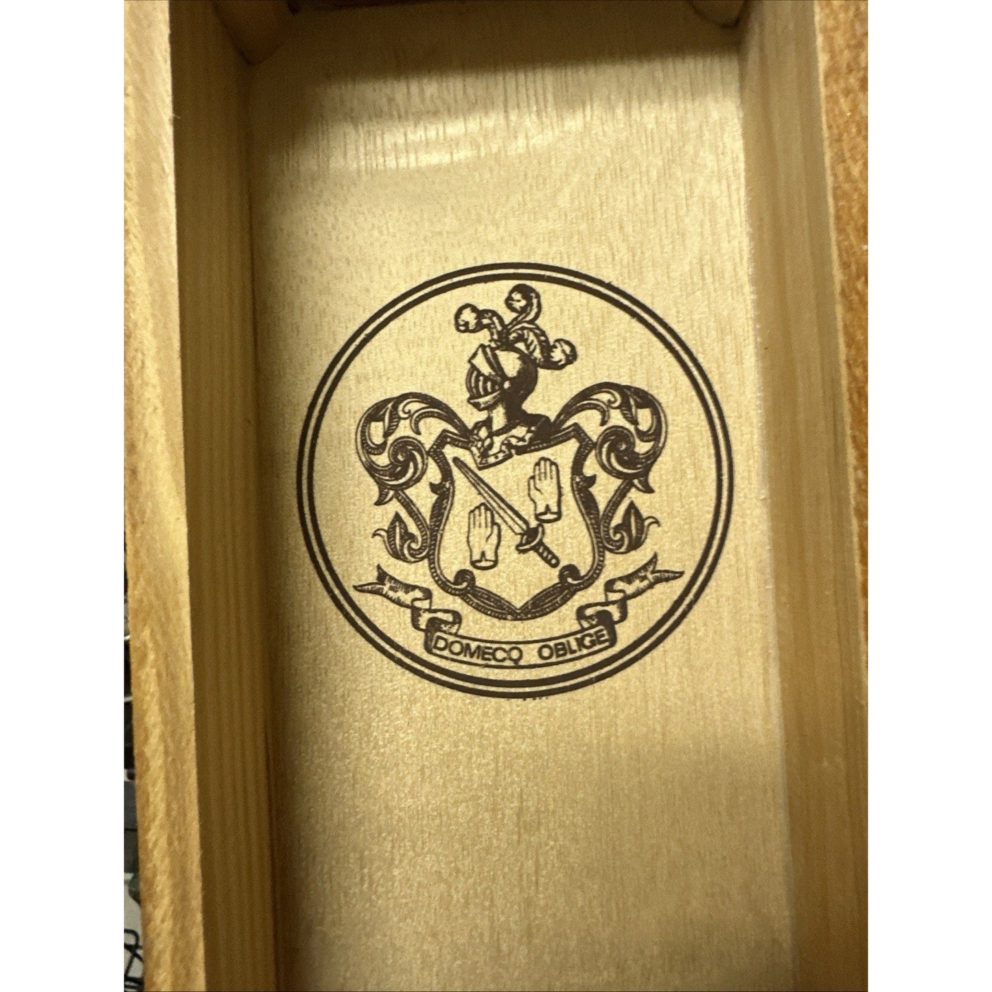 Vintage Carlos I Brandy Pedro Domecq Wood Box Bottle Holder Keepsake *Box ONLY*