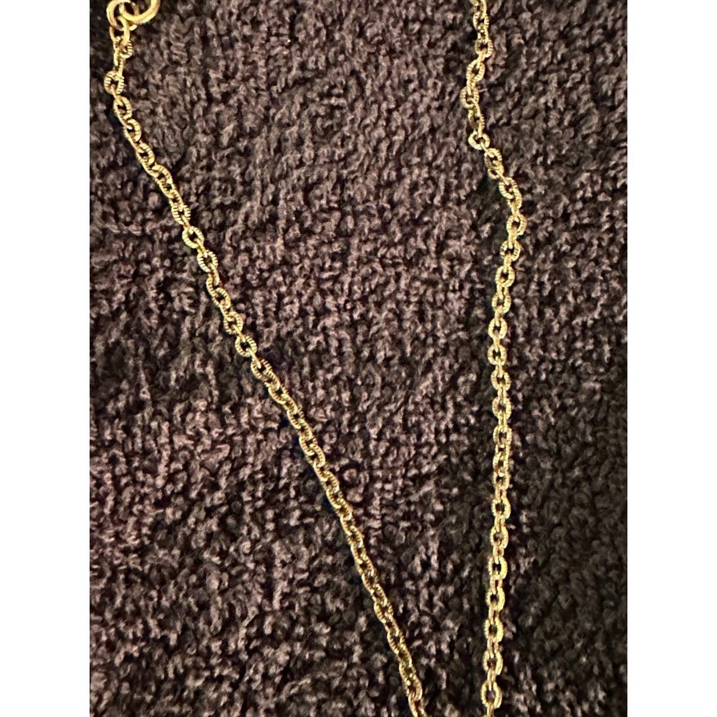 Vintage Mid Century Bronze Crucifix Pendant Necklace Holy Cross