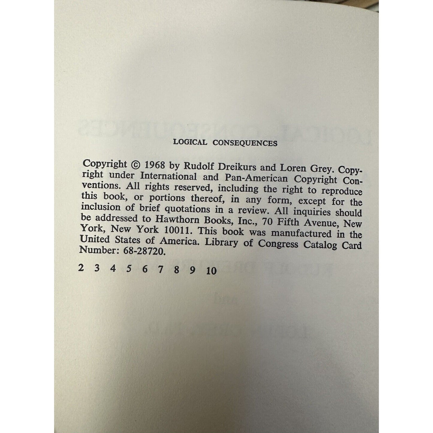 A New Approach to Discipline: Logical consequences (1st Ed)
