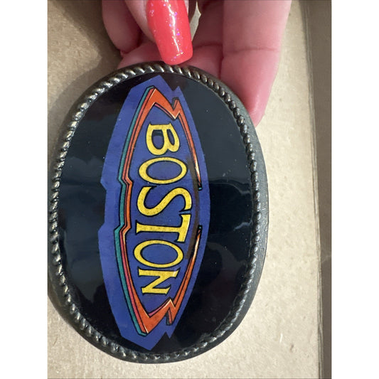 Vintage 1977 Boston Midwestern Belt Buckle L.A CAL