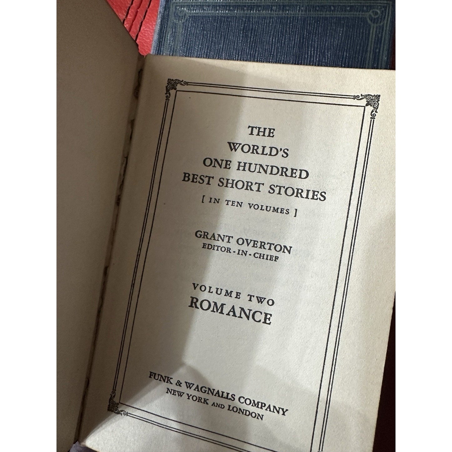 The Worlds One Hundred Best Short Stories Funk & Wagnals 1927 10 Books Like New