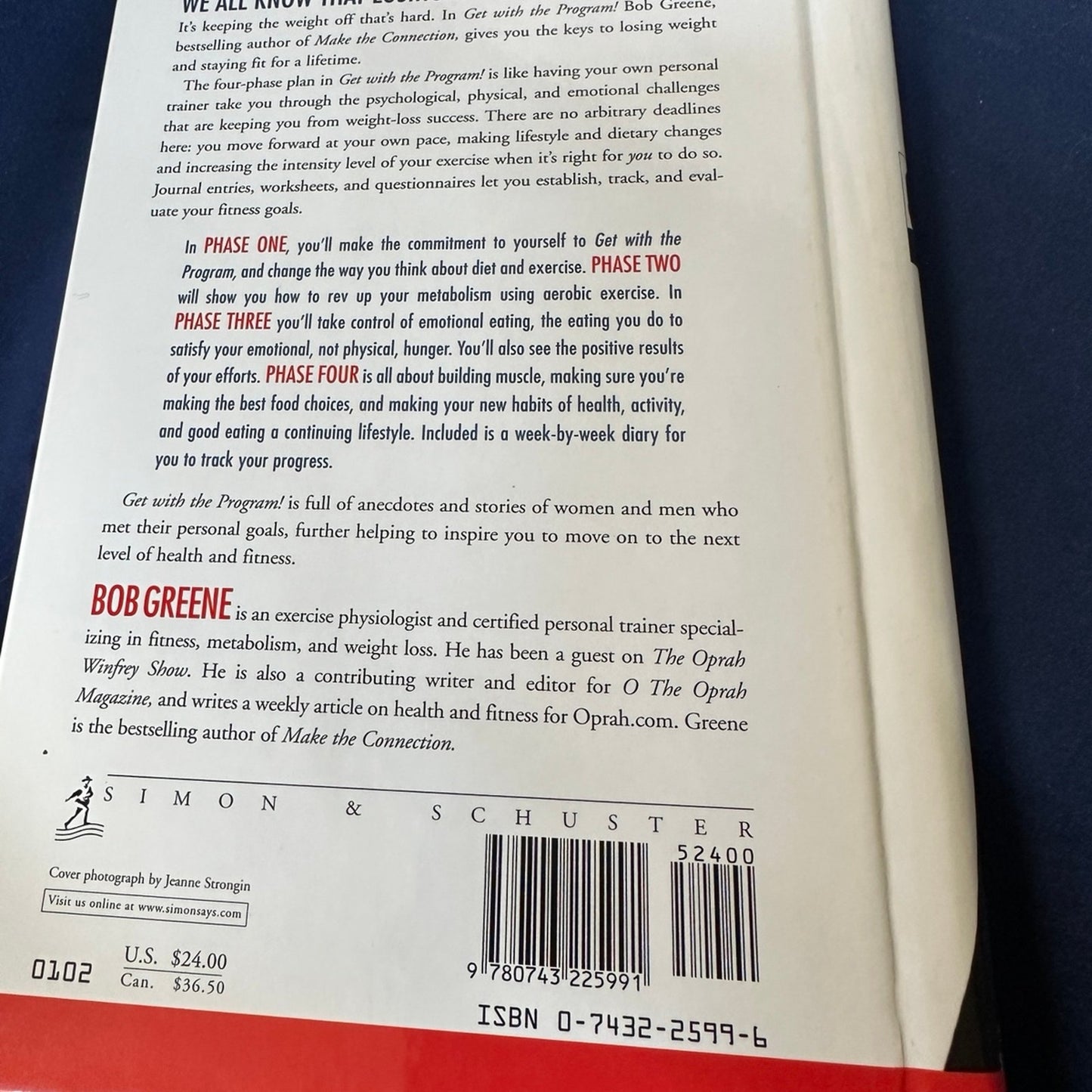 Book  GET WITH THE PROGRAM! by Bob Greene signed