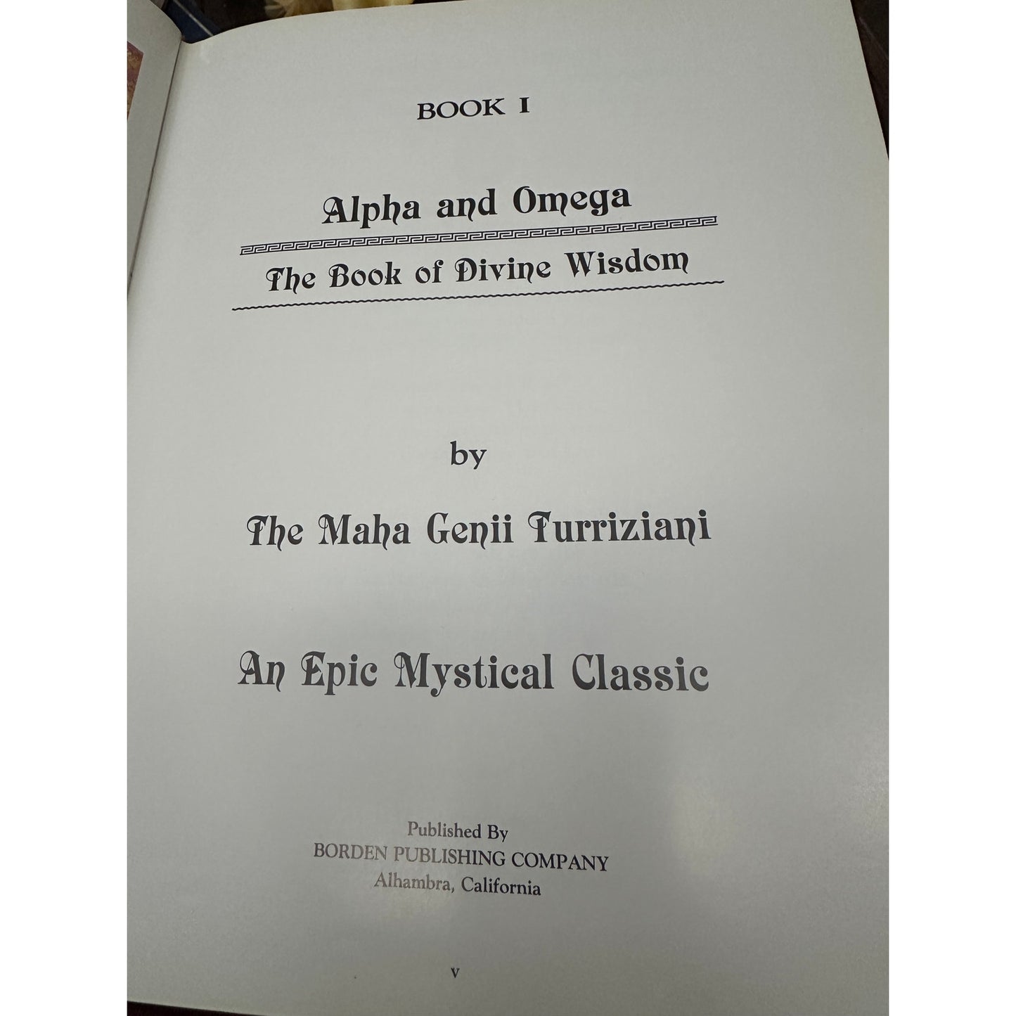 Alpha and omega: The book of divine wisdom