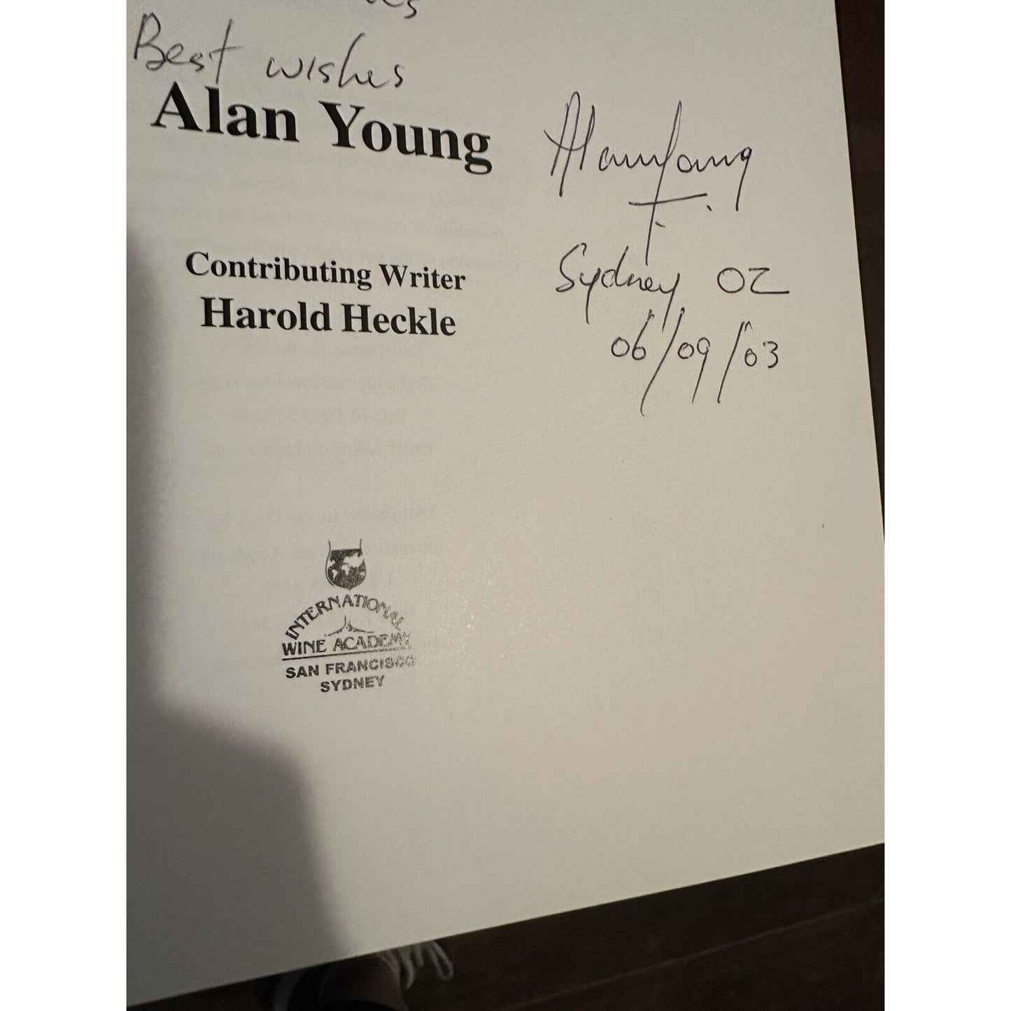 Wine Routes of Penedes and Catalonia by Alan Young, Inscribed