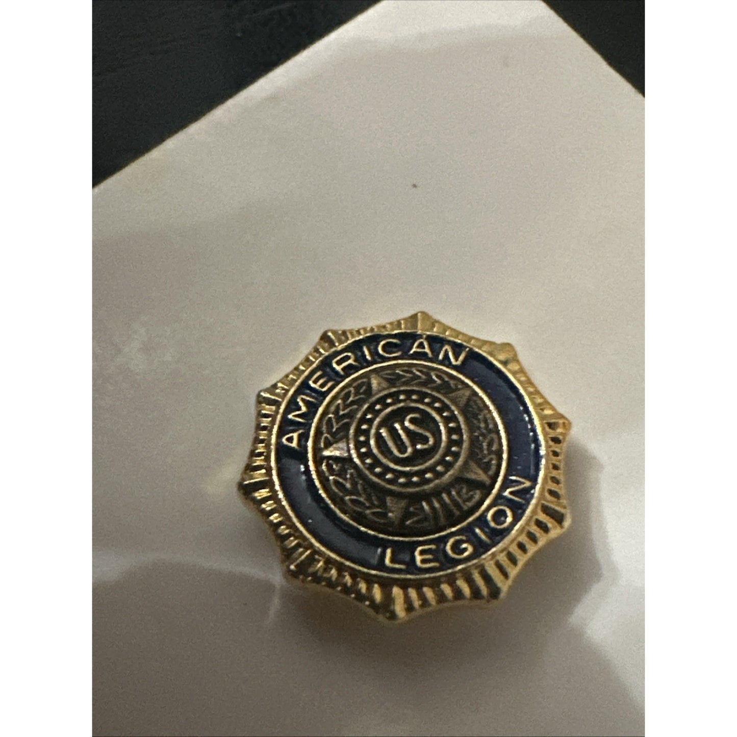 American Legion "US" Star Cloisonne Vintage Enamel Membership Lapel Pin