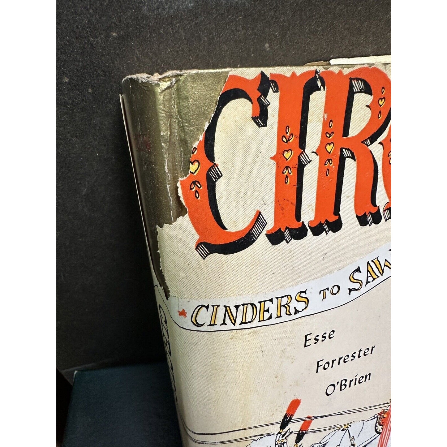 1959 Vintage Circus Book "Circus: Cinders to Sawdust" Illustrated, Dust Jacket